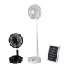 MJ-SF6 Mini Ventilador de CC solar DC plegable Portable Portable Recargable con batería USB para acampar Home Greenhouse