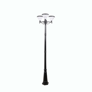 Luz de poste solar decorativo verde integrado